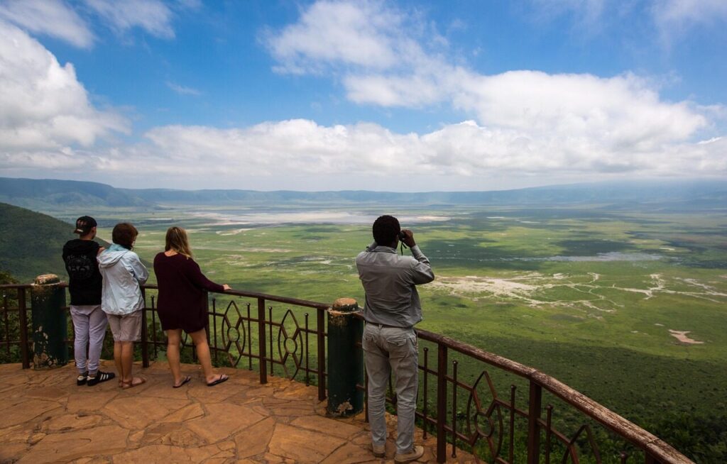 Ngorongoro Crater landscape seen on a combined Kenya and Tanzania private safari